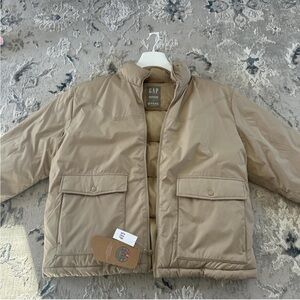 GAP Men's Beige Puffer Coat